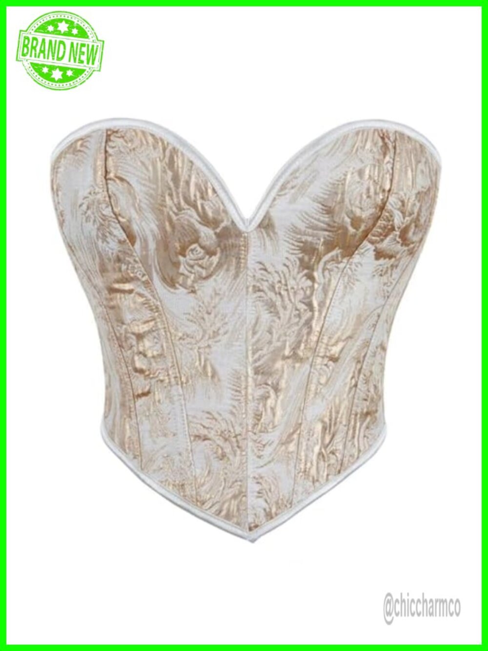 Women's Floral Corset Top Overbust Lace Up Bustier